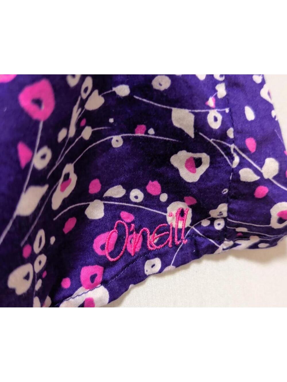 O'Neill Strapless Purple Floral Print Cotton  Dress Size 7 - Picture 5 of 7
